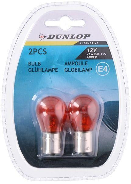 Set knipperlicht Dunlop BAU15S 12V Oranje - Autolichtbeeld