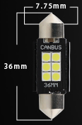 Set LED kentekenverlichting en interieurverlichting / C5W 12V 330 Lumen - Autolichtbeeld
