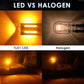 Set knipperlicht LED BAU15S 12V - 24V Oranje - Autolichtbeeld