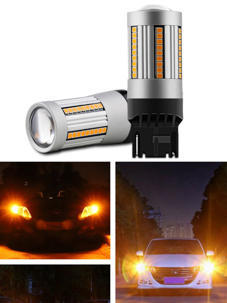 Set knipperlicht LED T20 7440 12V - 24V Oranje - Autolichtbeeld