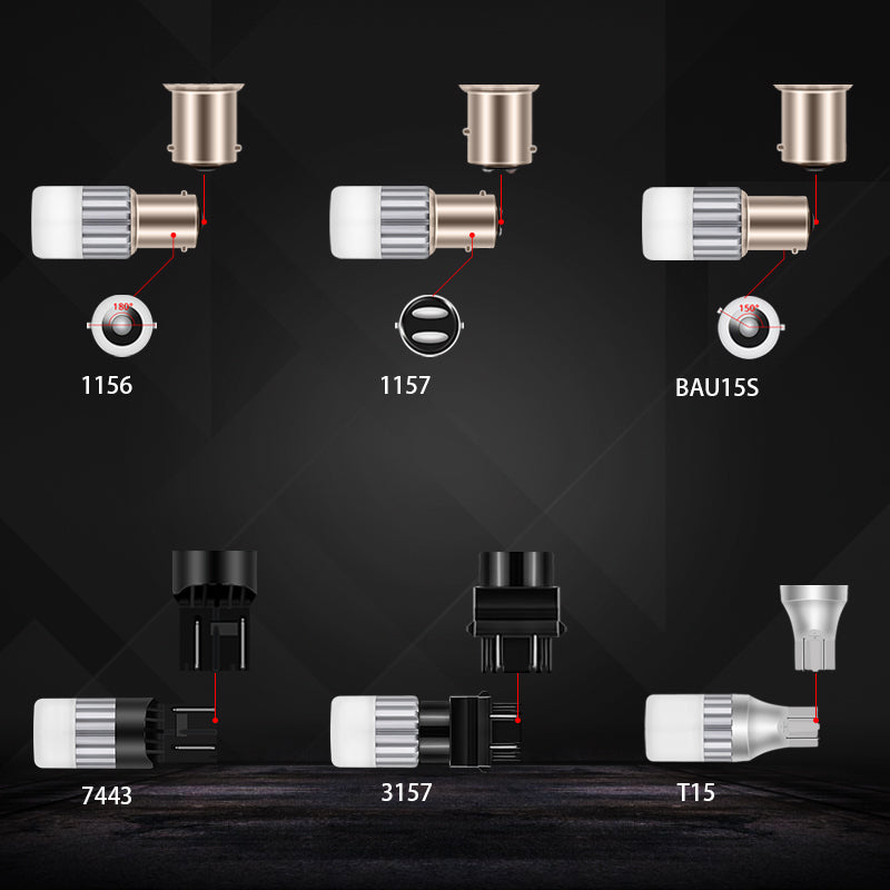 Set LED 7440 / 7443 / W21-5W 12V - Autolichtbeeld